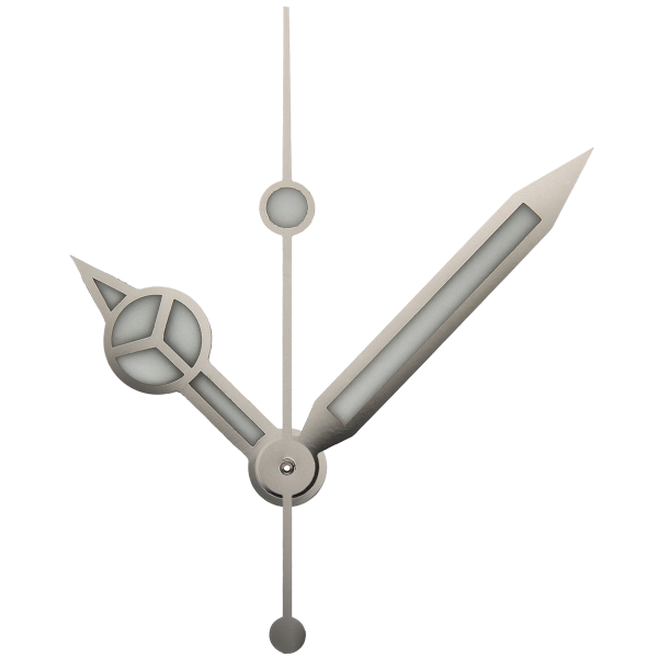 Handset rhodium-plated, Ref. 116610, 116619, Cal. 3135