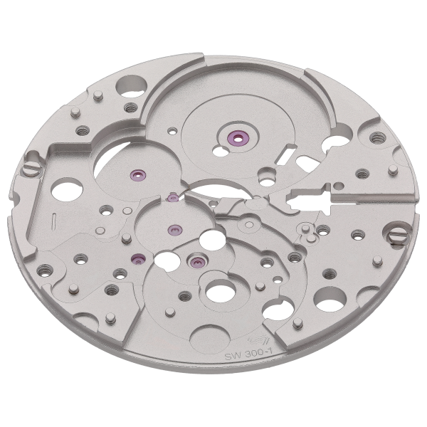 Main plate, rhodium-plated