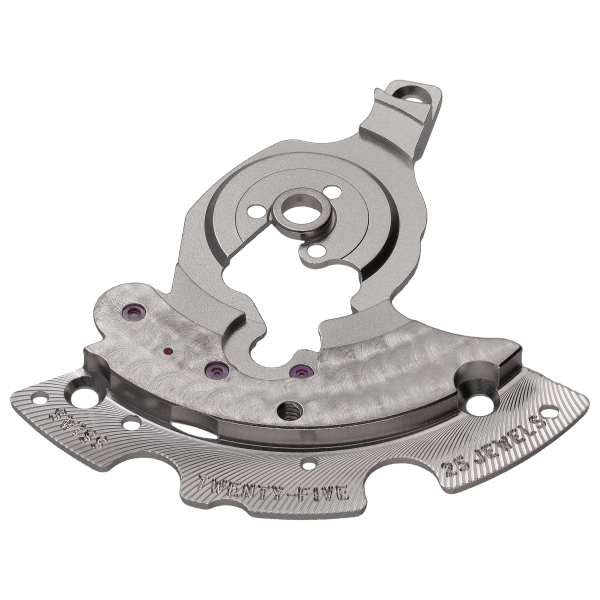 Automatic device framework, rhodium plated and refined