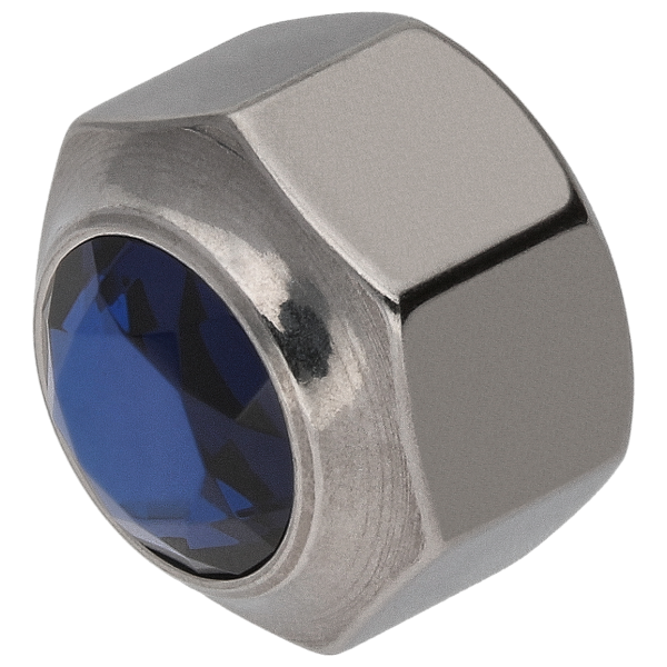 Krone Stahl (Ø 4,75 mm) Spinell blau *alternativ*