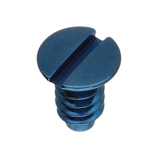 Schraube für Kronradkern (Poliert, Blau, Rund, 7001) [903]