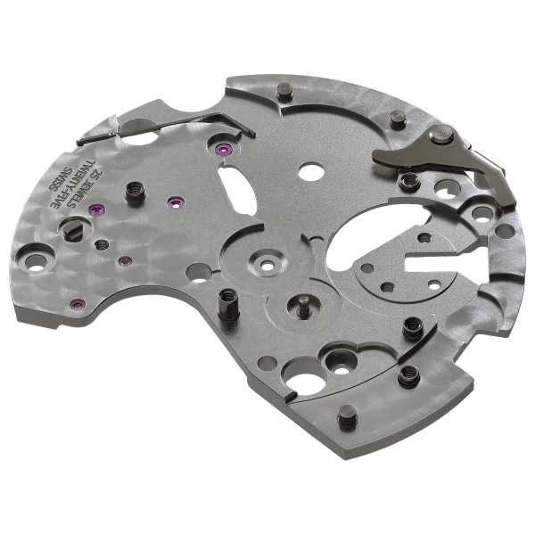 Barrel bridge rhodium plated pearled