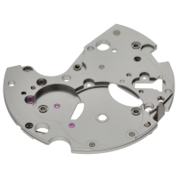 Barrel bridge rhodium plated pearled