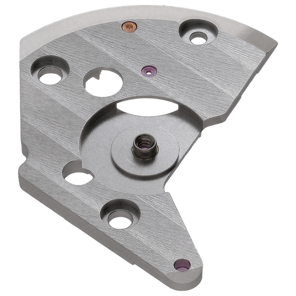 Brücke für Automatik, rhodiniert, Genfer Streifen