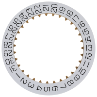 Date indicator 3H white/black