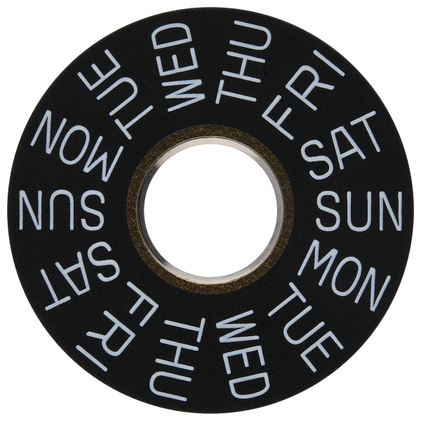 Day indicator 3H black/white (english)