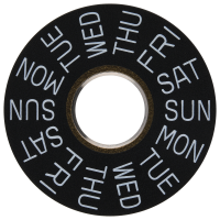 Day indicator 3H black/white (english)