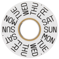 Day indicator 3H white/black (english)