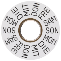 Day indicator 3H white/black (german)