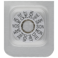 Day indicator 3H white/black (german)