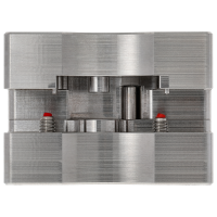 Milling and press-fitting device for bearing bush for Movement barrel bridge 7750