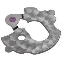 Pallet bridge, rhodium-plated beaded 2.5 mm