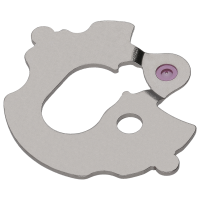 Pallet bridge, rhodium-plated beaded 2.5 mm