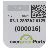 Pallet bridge, rhodium-plated beaded 2.5 mm