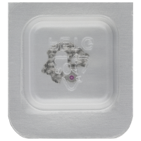 Pallet bridge, rhodium-plated beaded 2.5 mm