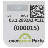 Balance mounted bridge rhodium plated, pearled 2,5 mm