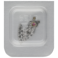 Balance mounted bridge rhodium plated, pearled 2,5 mm