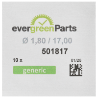 Federstege, L&auml;nge 17,00 mm, &Oslash; 1,80 mm (Swiss Made)