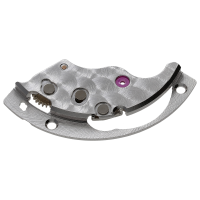 Barrel bridge, rhodium plated pearled 2.5 mm break crossover spiral