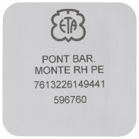 Barrel bridge, rhodium plated pearled 2.5 mm break crossover spiral