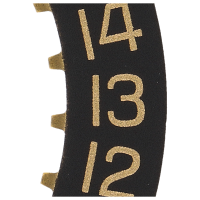 Date indicator 3H black/gilded