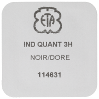 Datumanzeiger 3H Schwarz/Vergoldet
