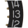 Date indicator 3H black/silver