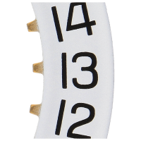 Date indicator Window 3H, Winding stem 4H white/black