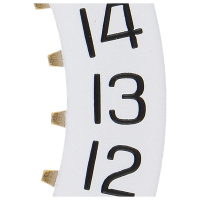 Date indicator convex 3H white/black