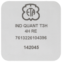 Datumanzeiger 4H rect. Weiss/Schwarz Suspendiert in der Achse