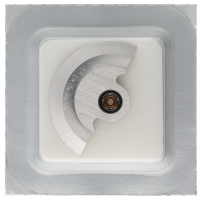 Oscillating weight, assembled, rhodium plated côte de genève right 2 mm