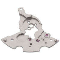 Gestell f&uuml;r Automatik, rhodiniert perliert 2.5 mm spiralig Diamant 21 Steine