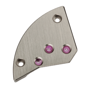 Räderwerkbrücke vernickelt Schliff gerade Striche