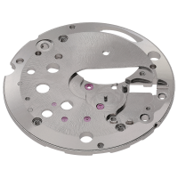 Main plate, rhodium plated