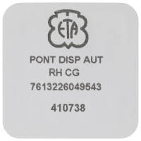 Automatic device bridge rhodium plated cote de genève 2.5 mm
