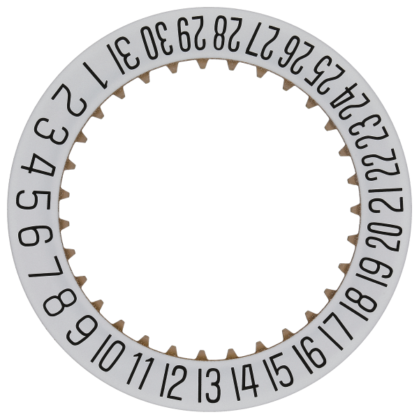 Date indicator 6H white/black