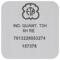 Date indicator 6H white/black