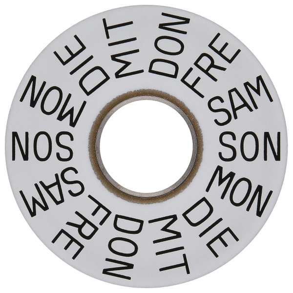 Day indicator 3H white/black (german)
