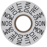 Day indicator 3H white/black (german)