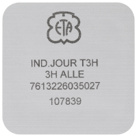 Day indicator 3H white/black (german)