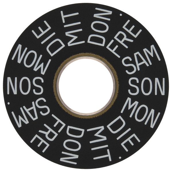 Day indicator 3H black/white (german)