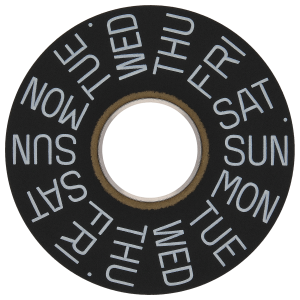 Day indicator 3H black/white (english)