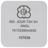 Day indicator 3H black/white (english)