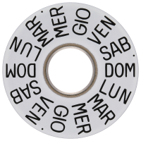 Day indicator 3H white/black (italian)