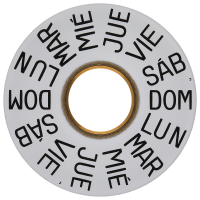 Day indicator 3H white/black (spanish)