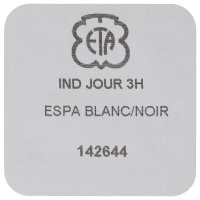 Day indicator 3H white/black (spanish)