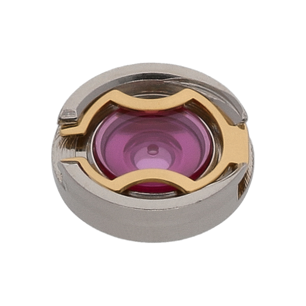 Jewelled shock-absorber, for balance, INCABLOC (main plate)