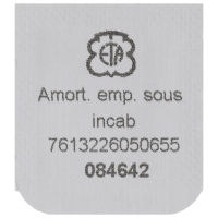 Jewelled shock-absorber, for balance, INCABLOC (main plate)