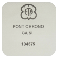 Chronograph bridge, nickel plated