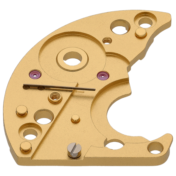 Chronograph bridge, gold plated yellow